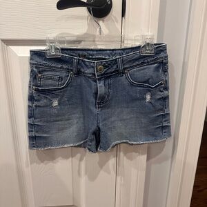 LC Lauren Conrad Distressed Blue Jean Shorts
